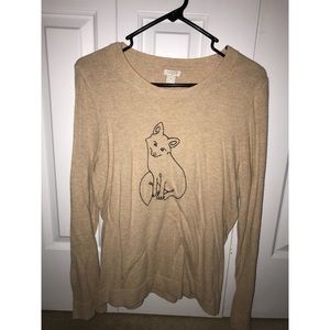 Jcrew fox sweater